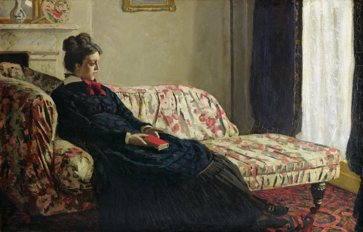 Meditáció, vagy Madame Monet a kanapén, 1871 körül (olaj, vászon) alkotó: Claude Monet