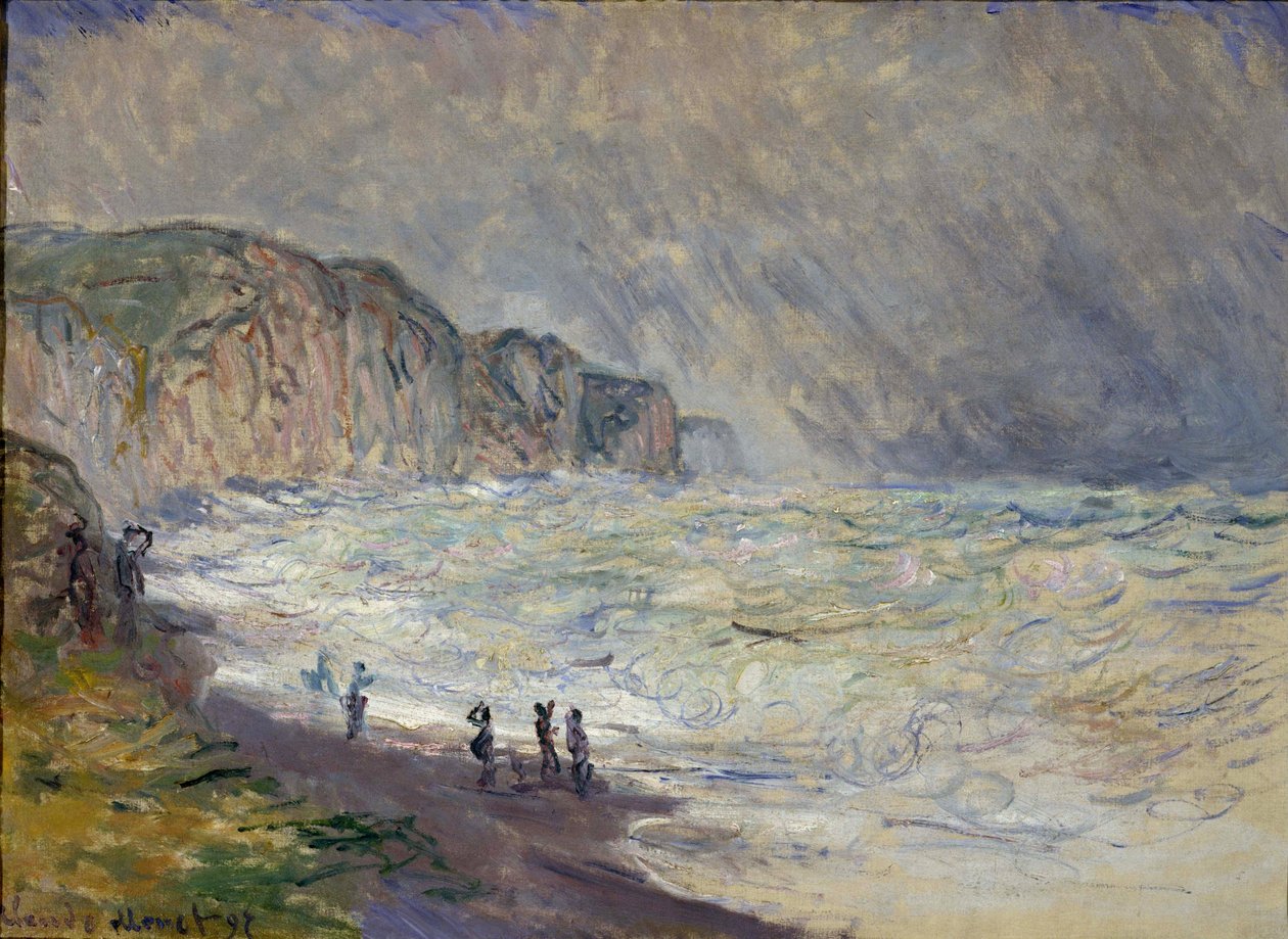 Zavaros tenger Pourville-ben – Claude Monet (1840-1926) festménye, olaj, vászon alkotó: Claude Monet