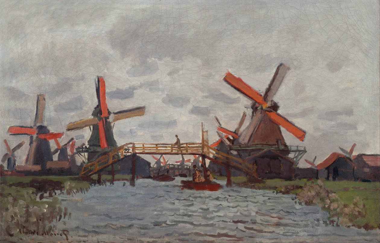 Mills a Zaandam közelében fekvő Westzijderveldben alkotó: Claude Monet