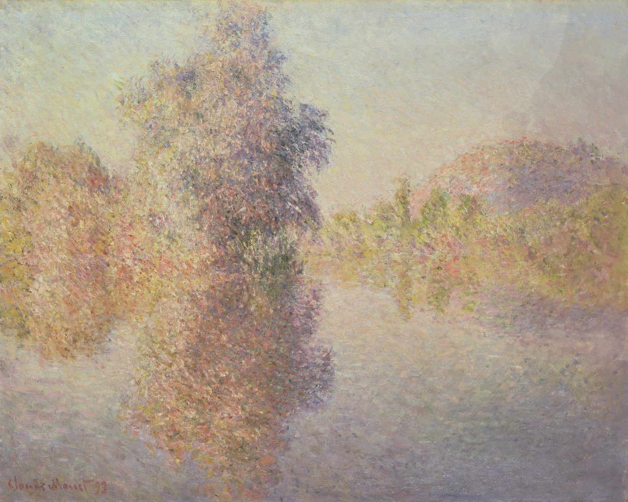 Reggel a Szajnán Givernyben alkotó: Claude Monet