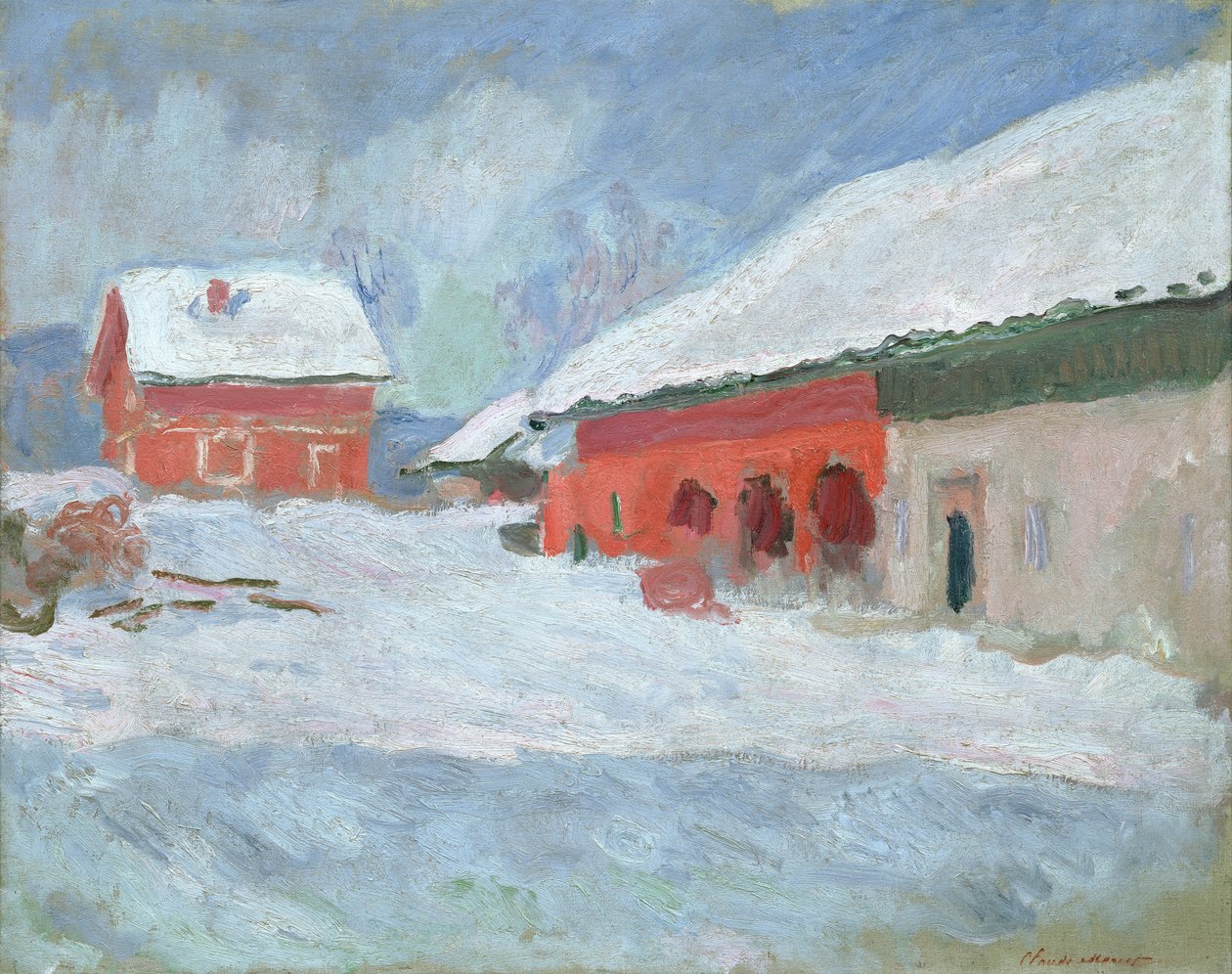 Norvégia, Vörös házak Bjornegaardban, 1895 alkotó: Claude Monet