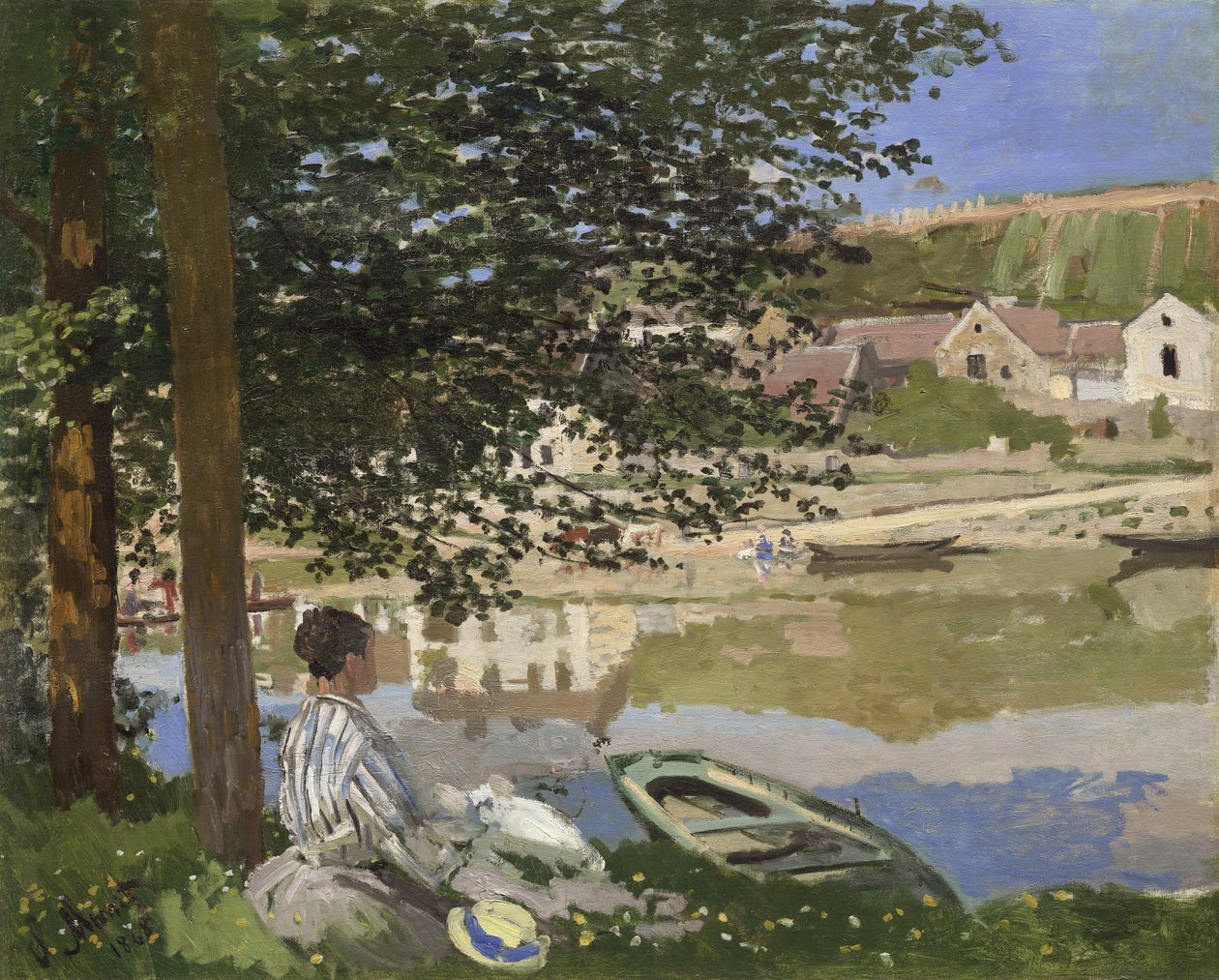 A Szajna partján, Bennecourt, 1868 alkotó: Claude Monet