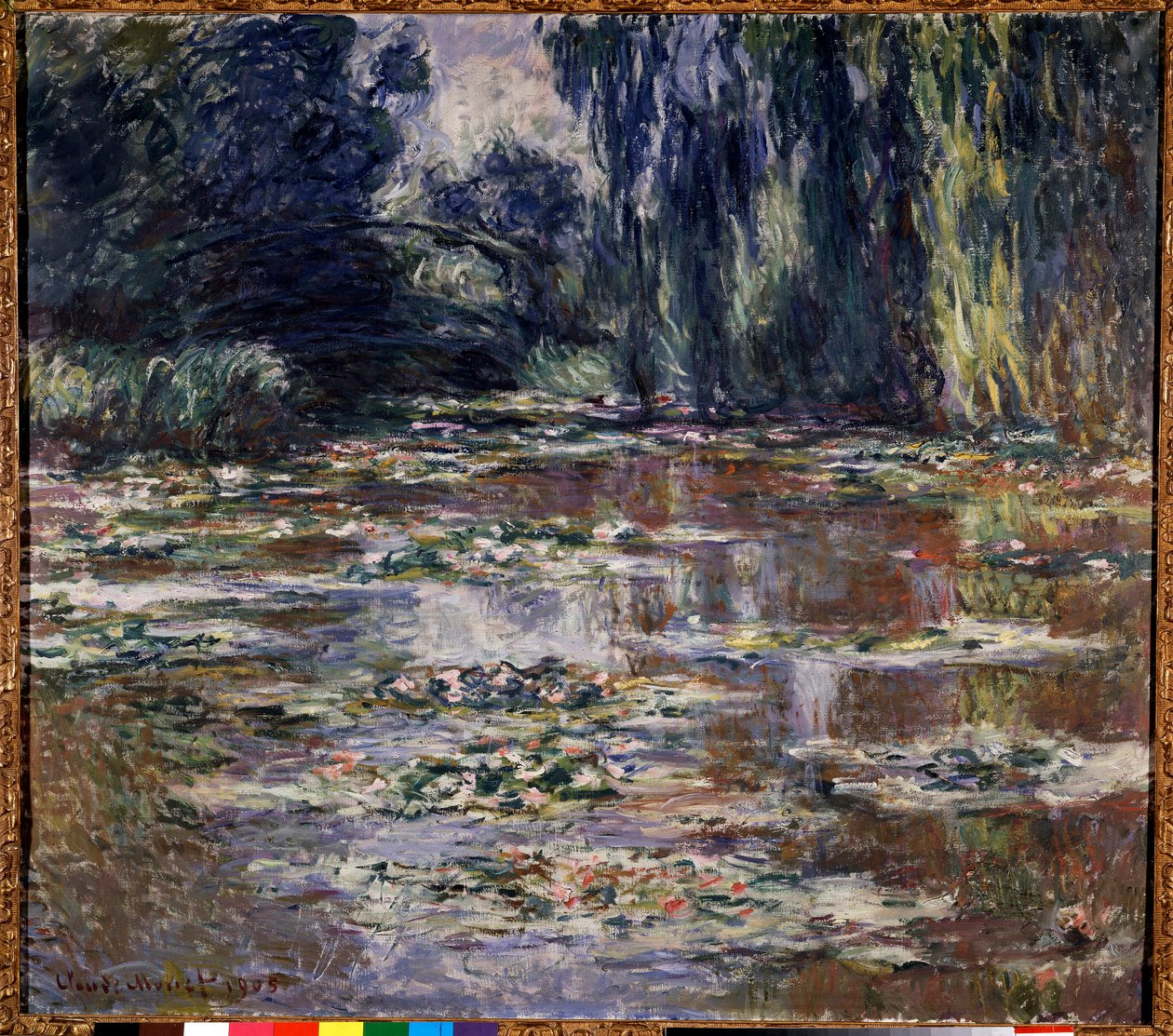 Petite pont a Giverny Claude Monet festménye (1840-1926) 1905 V. 0,9x1 m Magángyűjtemény - Kis híd Givernynél. Claude Monet festménye (1840-1926) alkotó: Claude Monet