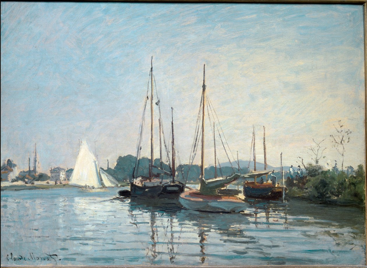 Szabadidő-hajók Argenteuilban. (Olajfestmény alkotó: Claude Monet