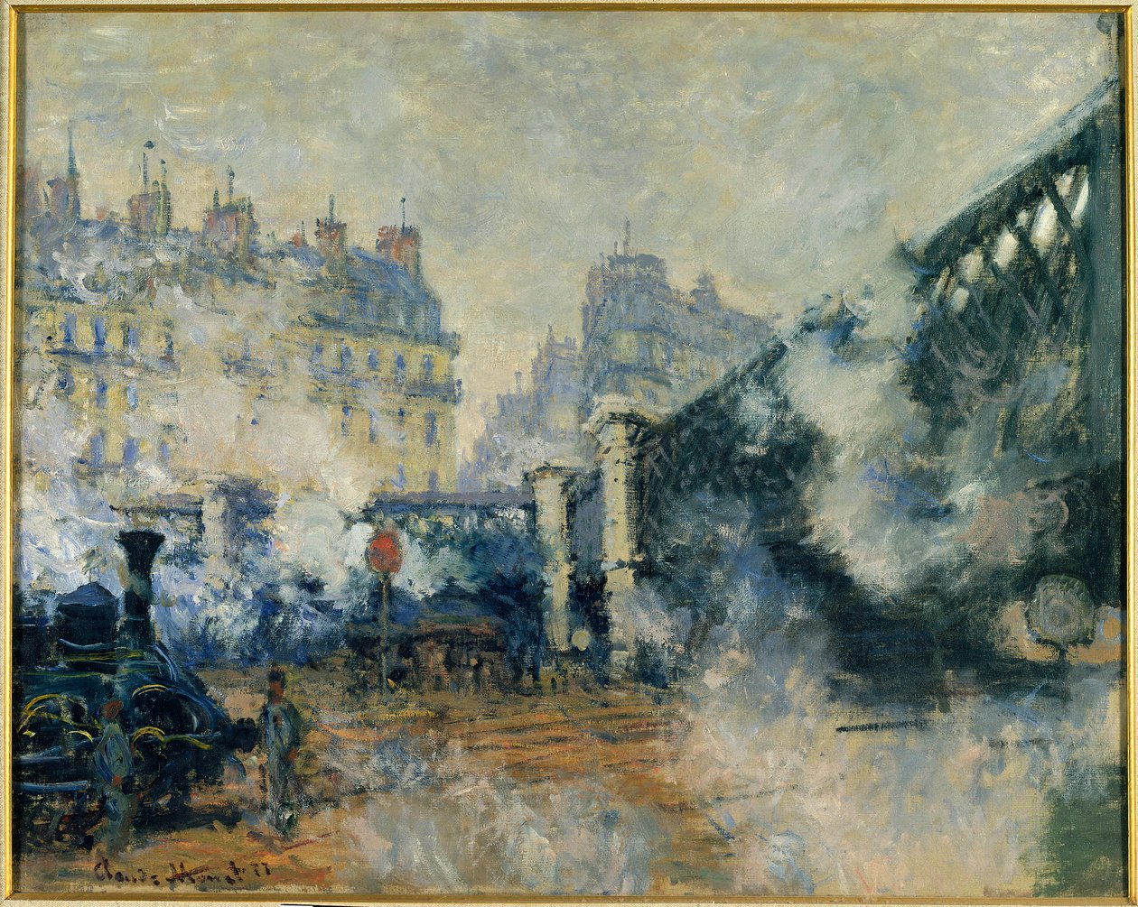 Európa híd és a Szent Lázár állomás (Saint-Lazare) Claude Monet festménye (1840-1926) 1877 V. 0,64 x 0,81 m. Párizs. Marmottan Múzeum alkotó: Claude Monet