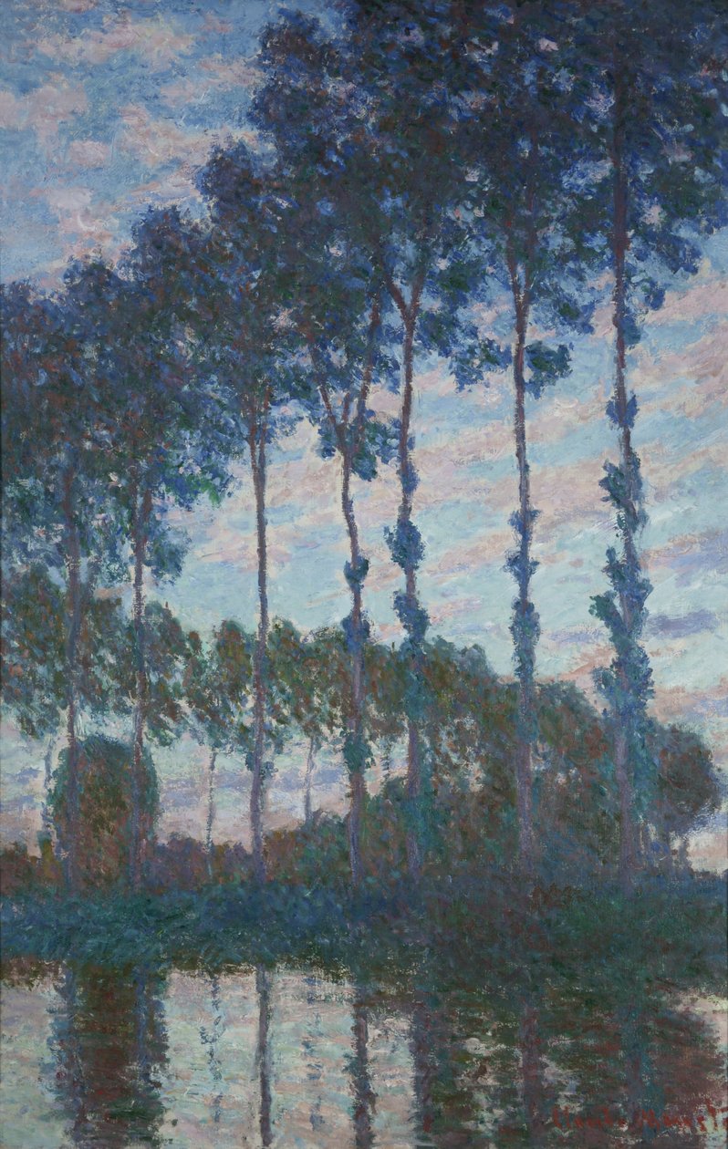 Nyárfák az Epte partján, Esti hatás, 1891 alkotó: Claude Monet