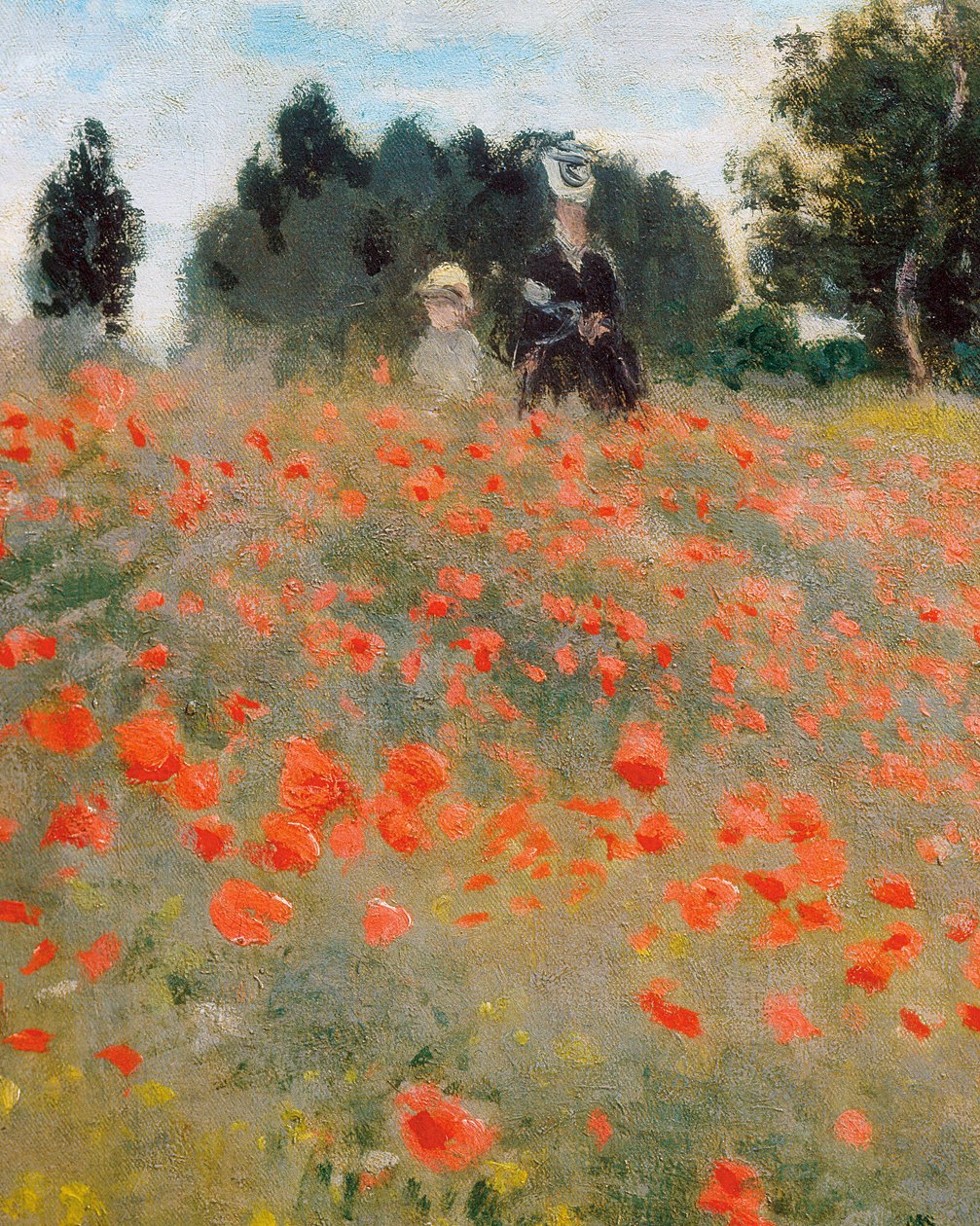 Pipacsok, Argenteuil környéke (részlet). Claude Monet festménye (1840-1926) alkotó: Claude Monet