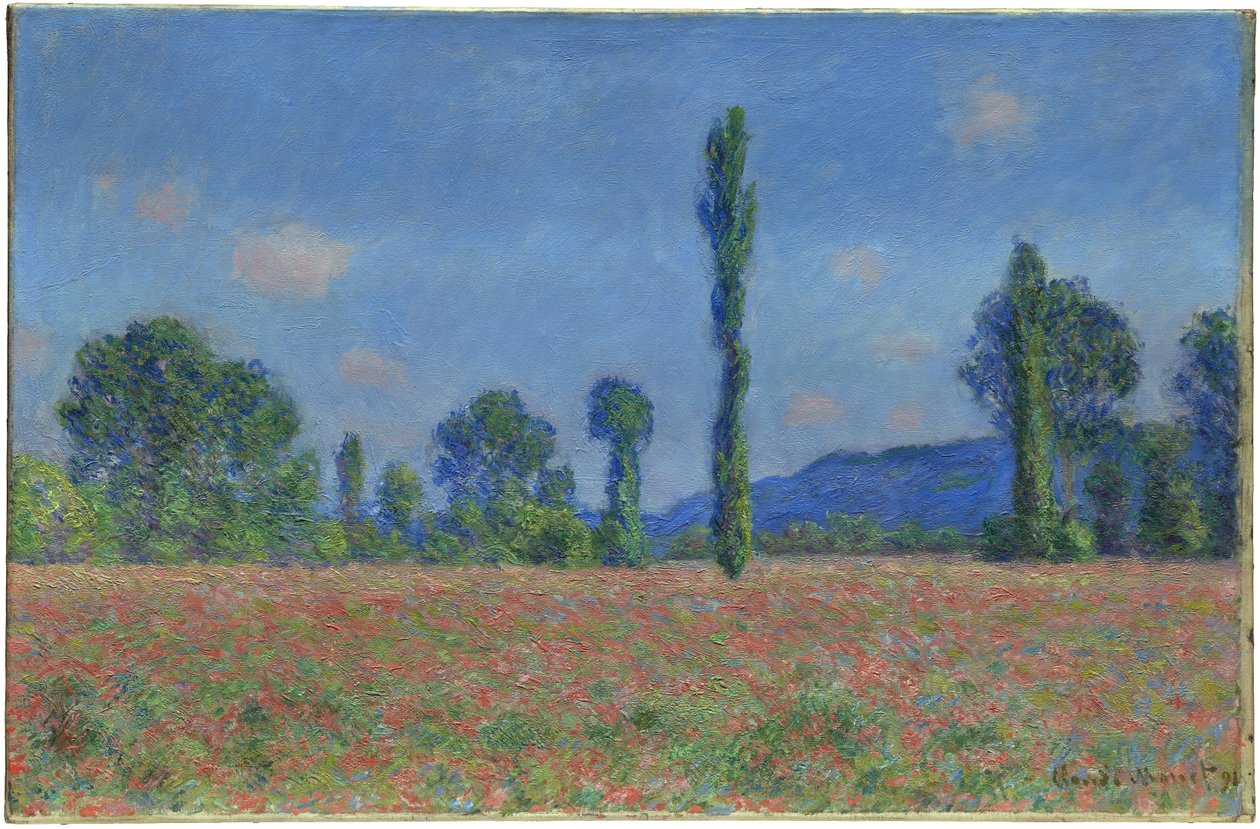 Poppy Field, Giverny, 1890-91 alkotó: Claude Monet