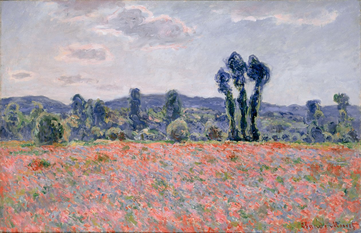 Poppy Field, 1890 körül (olaj, vászon) alkotó: Claude Monet