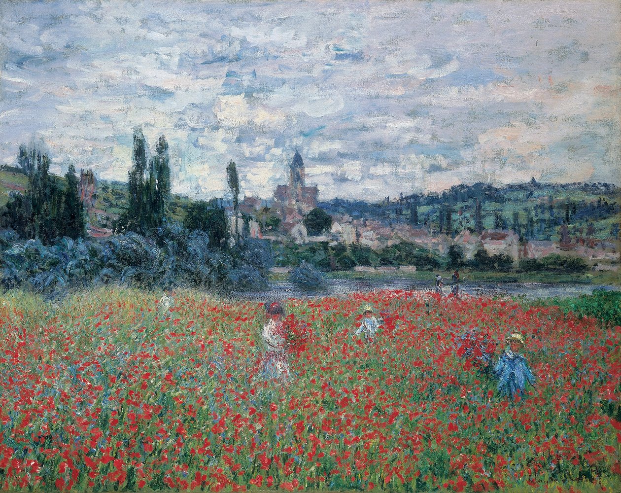 Mákos mezők Vétheuil közelében, 1879 körül (olaj, vászon) alkotó: Claude Monet