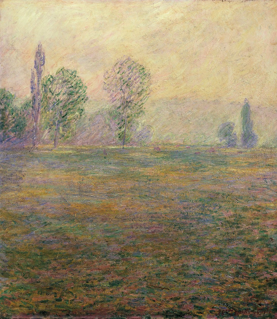 Rét Givernyben. Claude MONET festménye (1840-1926) alkotó: Claude Monet