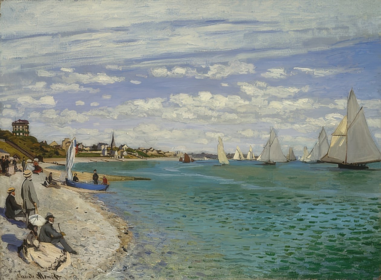 Regatta Sainte-Adresse-ban. 1867 alkotó: Claude Monet