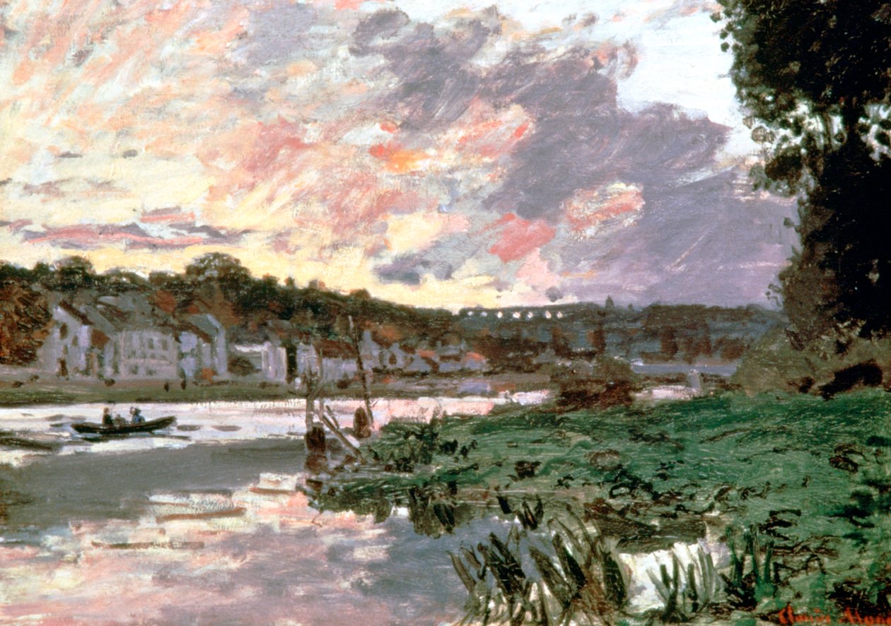 Szajna, Bougival, 1870 alkotó: Claude Monet