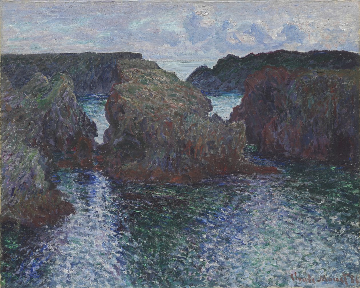 Sziklák Port-Goulpharban, Belle-Île, 1886 alkotó: Claude Monet