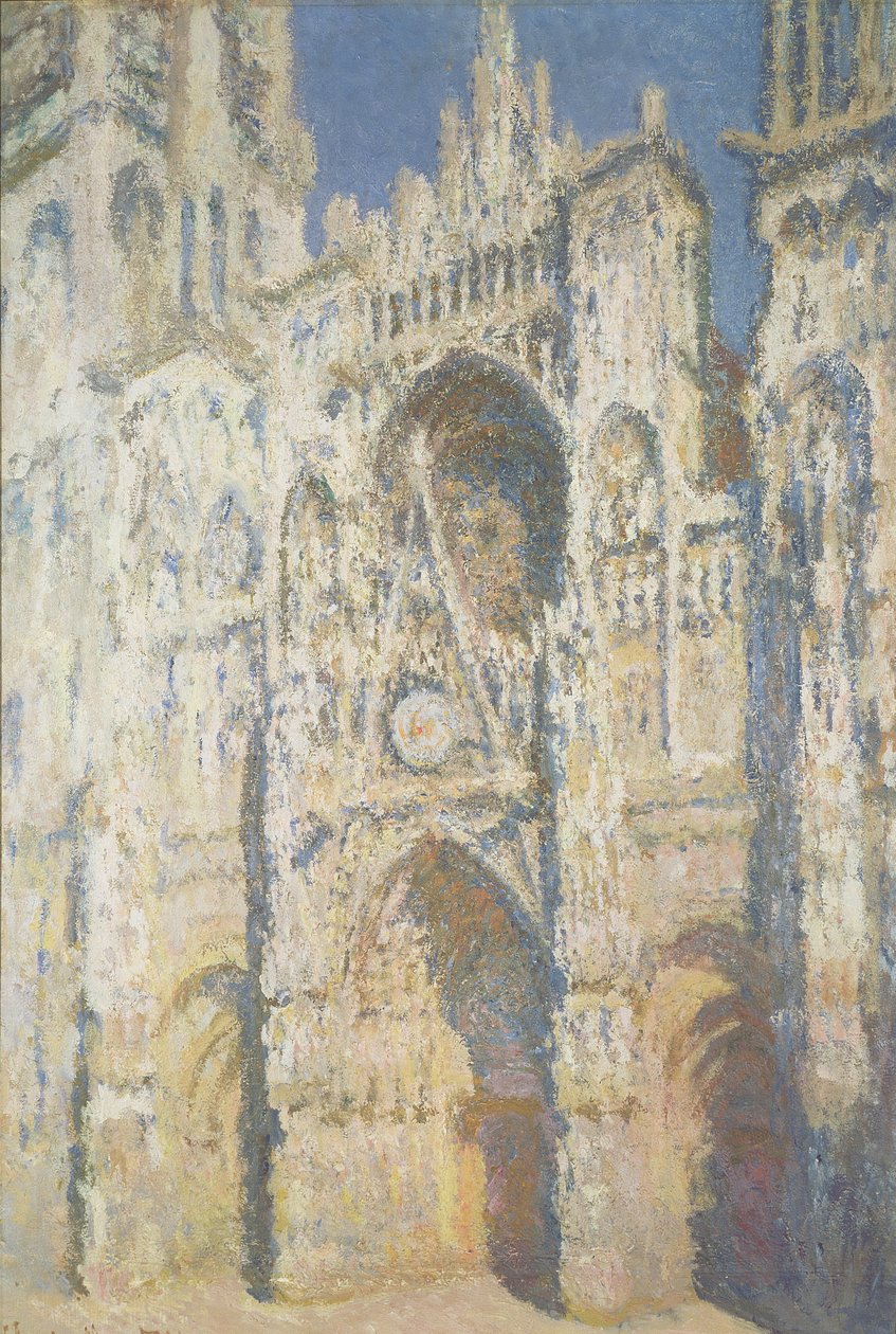 Rouen-i katedrális teljes napfényben: Harmónia kékben és aranyban, 1894 alkotó: Claude Monet