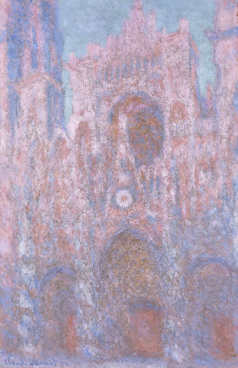 Roueni katedrális a lenyugvó napfényben (Szürke és fekete szimfónia) 1892-94 (olaj, vászon) alkotó: Claude Monet