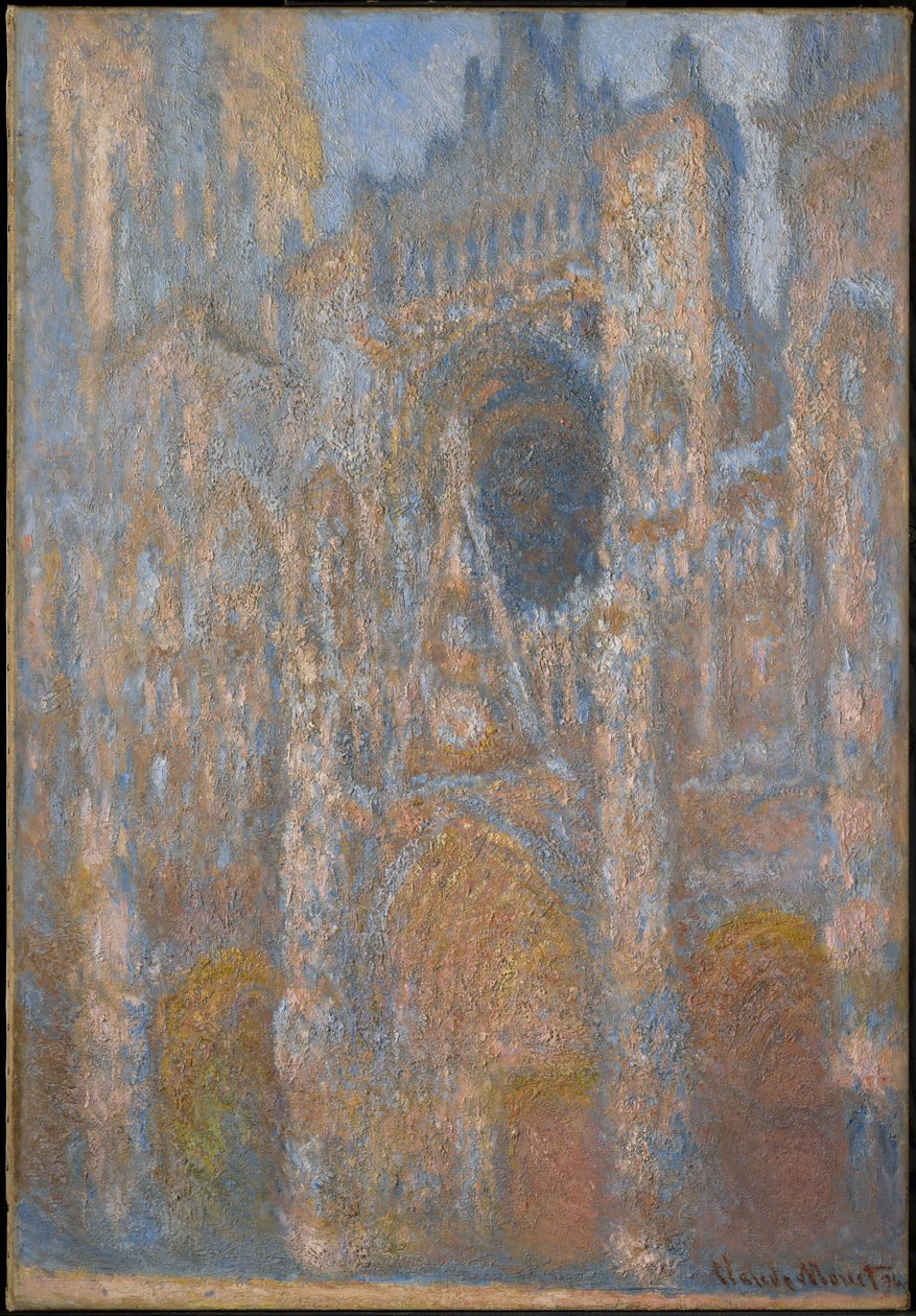 A roueni székesegyház homlokzata napfényben alkotó: Claude Monet
