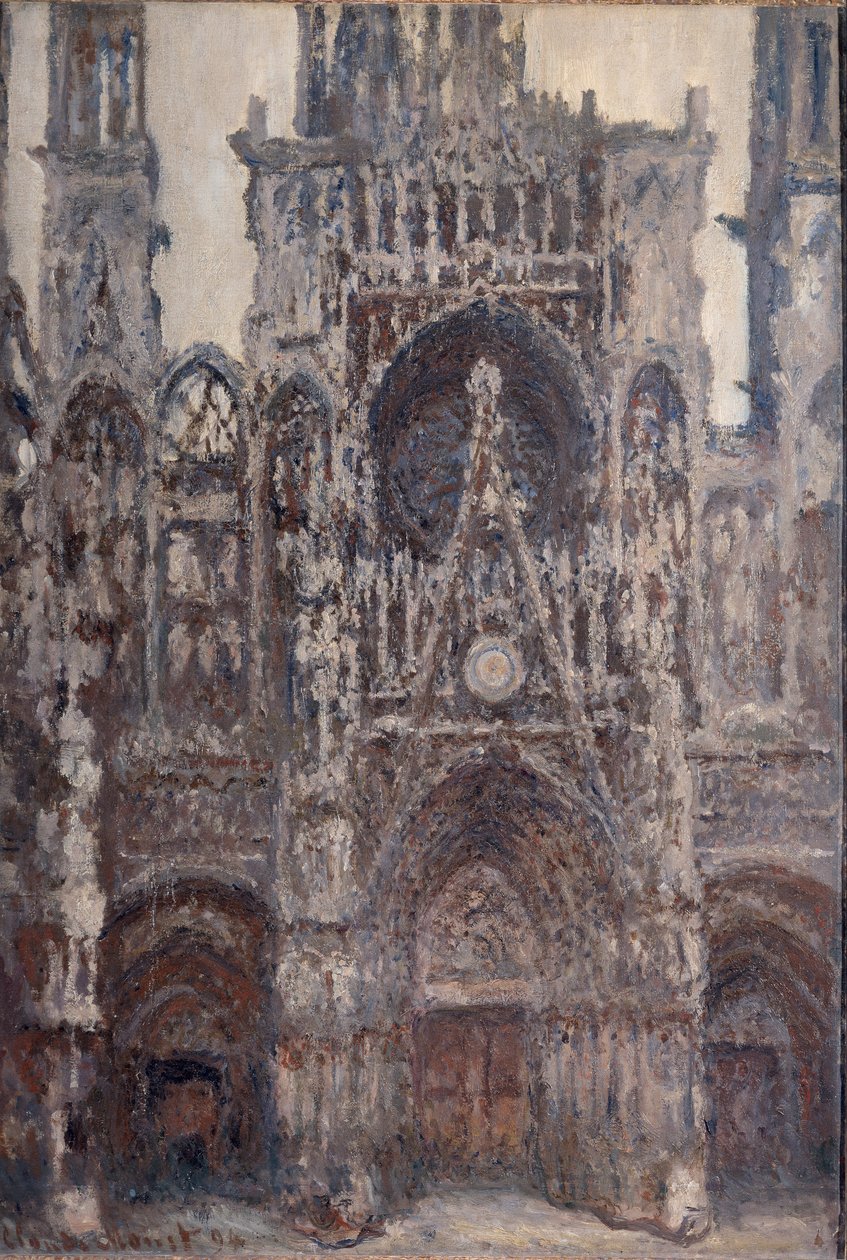 Rouen-i katedrális, a portál, barna harmónia - olaj, vászon alkotó: Claude Monet