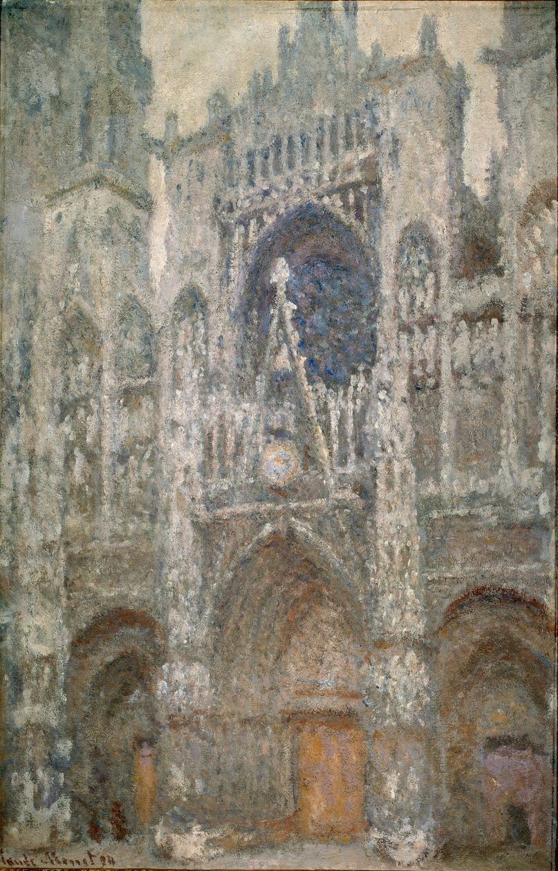 Rouen-i katedrális, a portál, szürke idő, szürke harmónia alkotó: Claude Monet