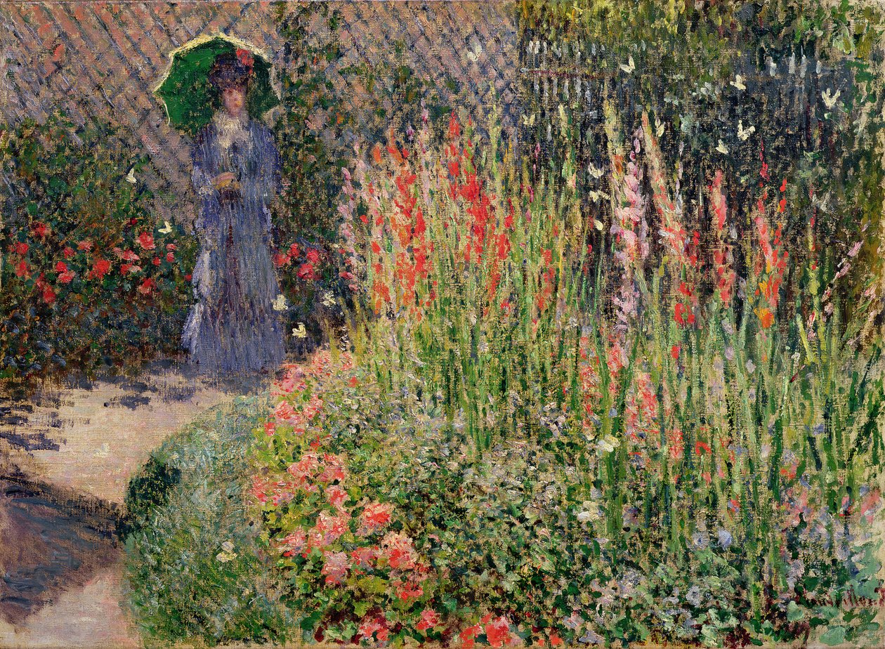 Lekerekített virágágyás, 1876 alkotó: Claude Monet