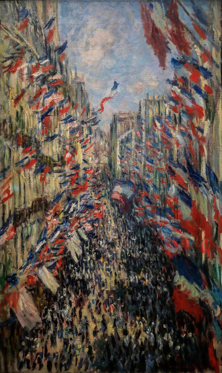 Rue de Montorgueil, 1878. június 30-i ünneplés alkotó: Claude Monet