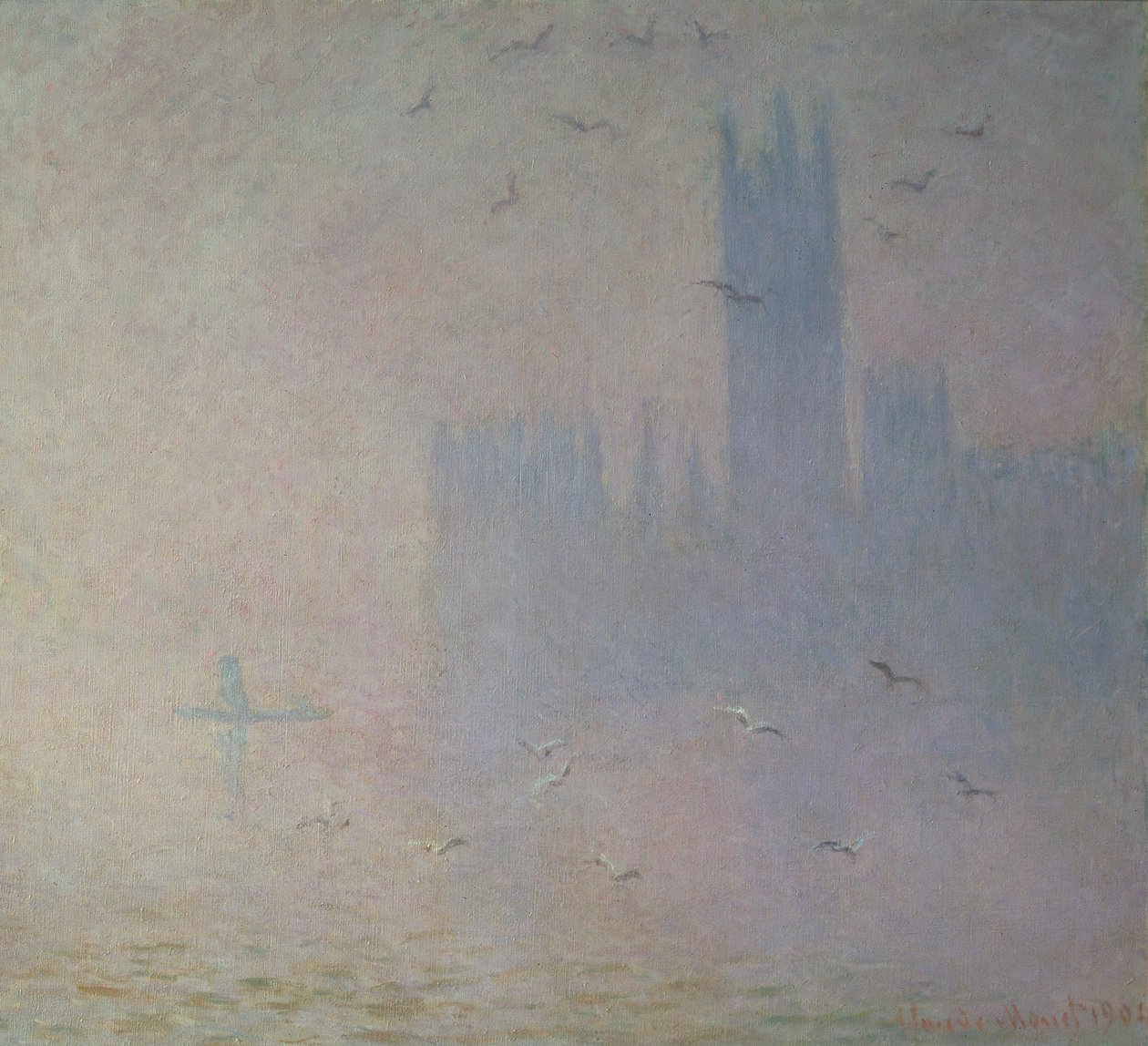 Sirályok a Parlament felett, 1904 alkotó: Claude Monet