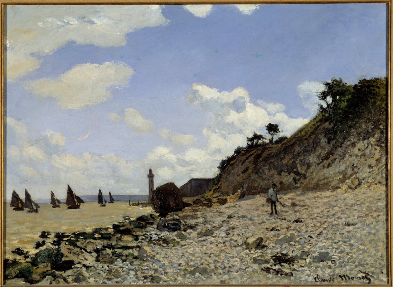 Tengerpart Honfleur festményében Claude Monet (1840-1926) 1864-1866 Los Angeles. Vidéki Művészeti Múzeum – Honfleur tengerpartján. Claude Monet festménye (1840-1926) alkotó: Claude Monet