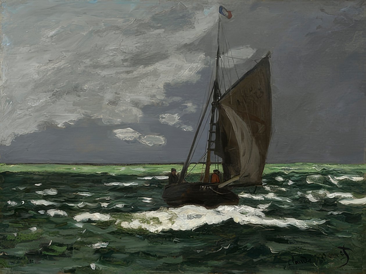 Tengeri tájkép, vihar. 1866 alkotó: Claude Monet