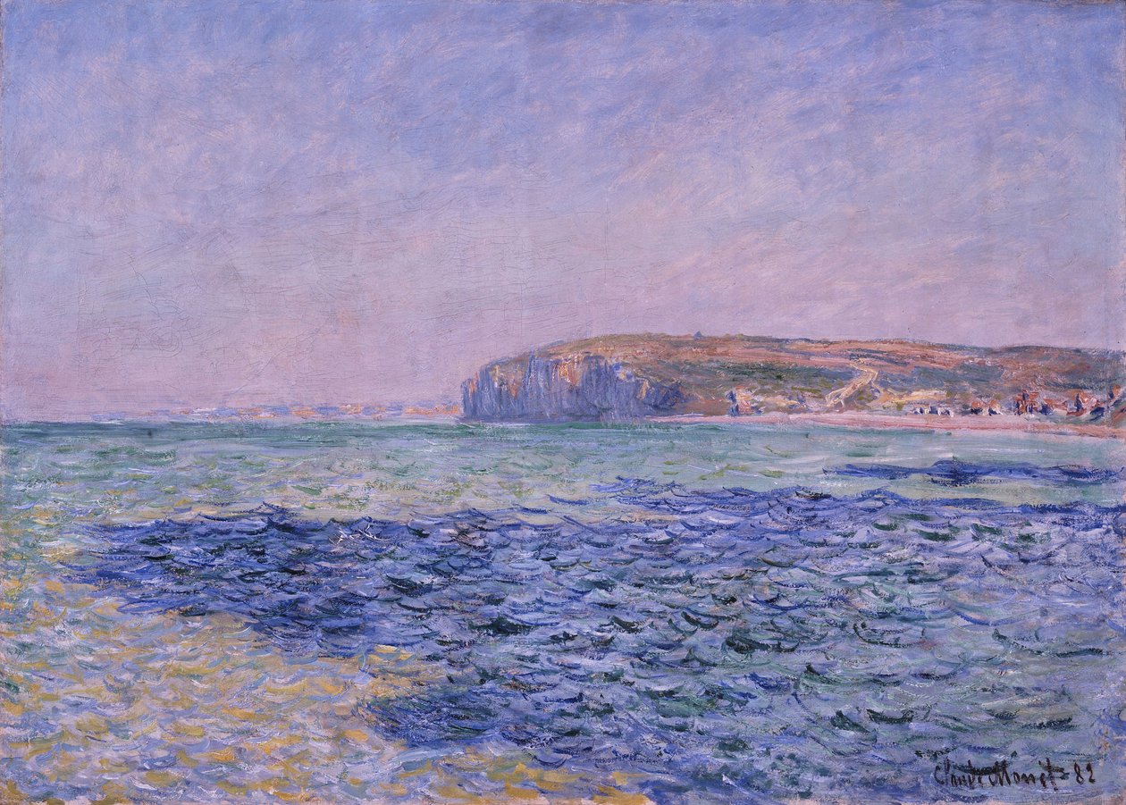 Árnyak a tengeren. A sziklák Pourville-ben, 1882 alkotó: Claude Monet