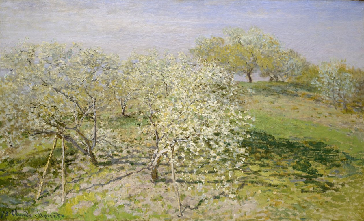 Tavasz (virágzó gyümölcsfák), 1873 alkotó: Claude Monet