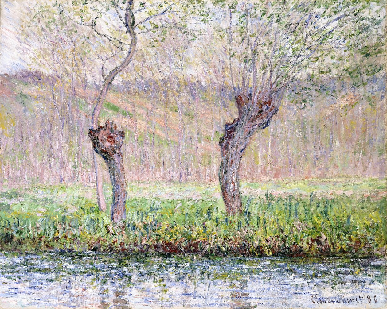 Spring, Willows, 1885 alkotó: Claude Monet