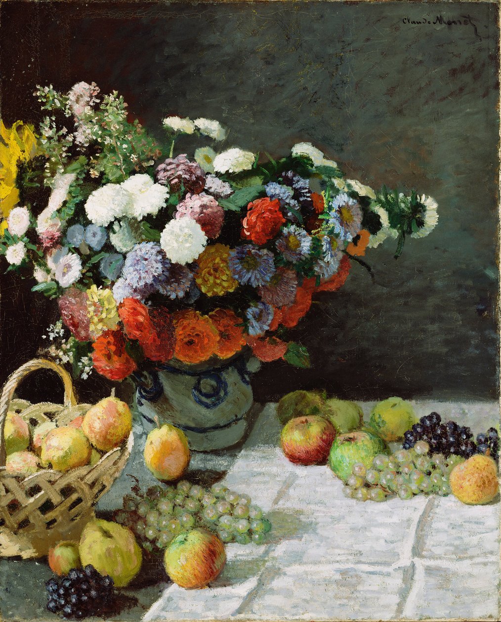 Csendélet virágokkal és gyümölccsel, 1869 alkotó: Claude Monet