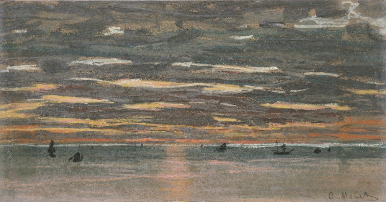 Naplemente a tengeren, 1865-1870 alkotó: Claude Monet