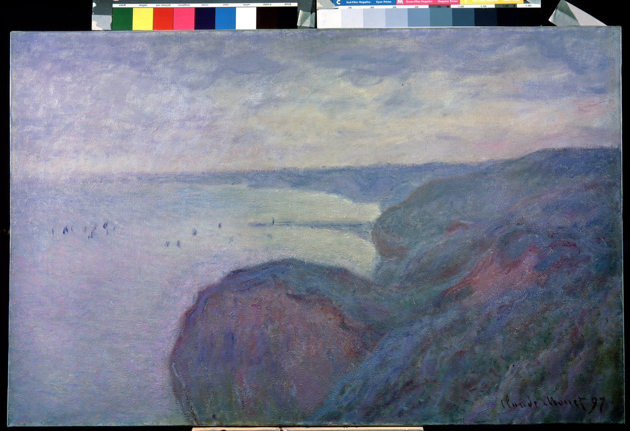 Dieppe melletti sziklán. Claude Monet festménye (1840-1926) alkotó: Claude Monet