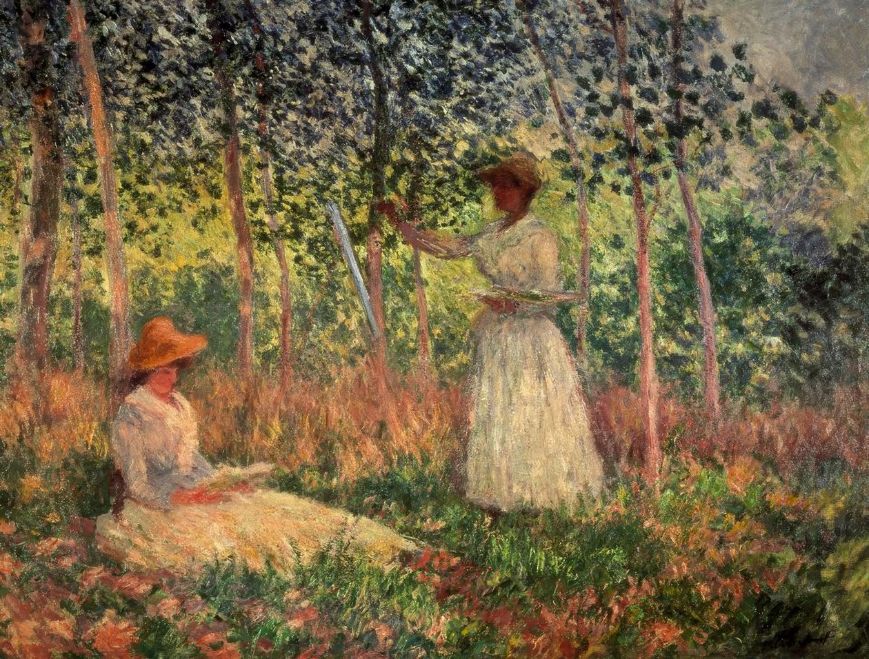 Suzanne olvas és Blanche fest alkotó: Claude Monet