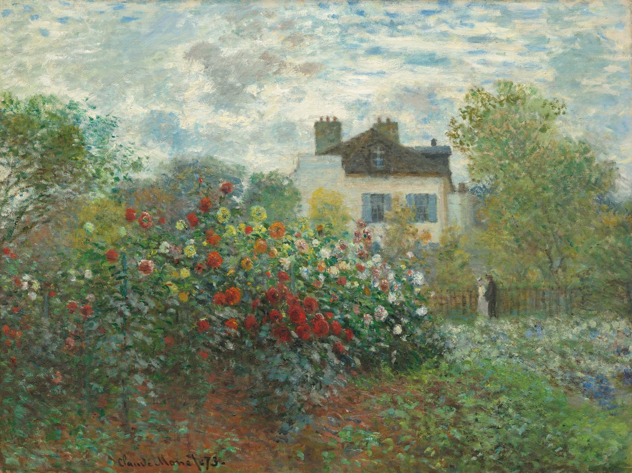 A művész kertje Argenteuilban A kert sarka dáliákkal, 1873. alkotó: Claude Monet