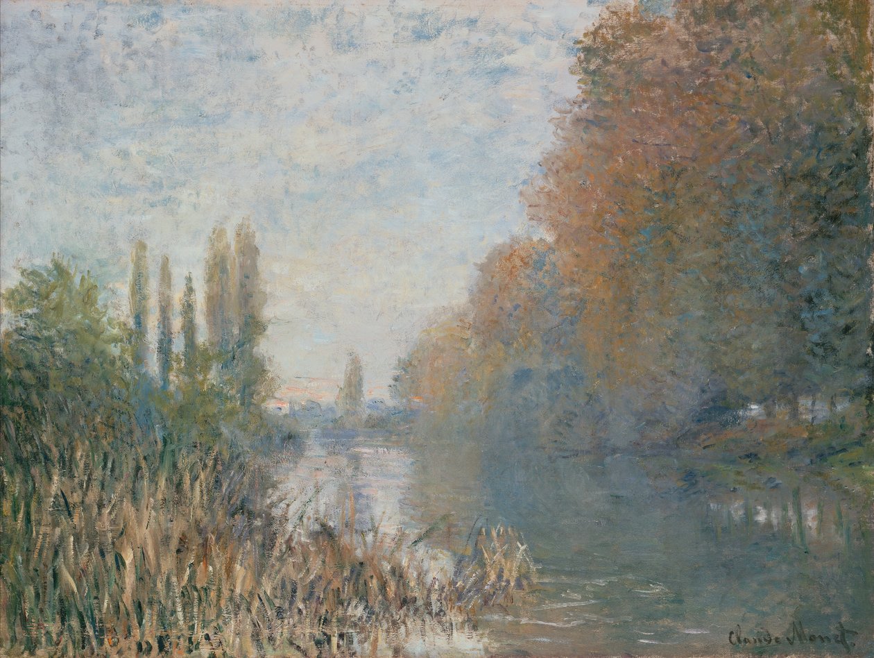 A Szajna partja ősszel alkotó: Claude Monet