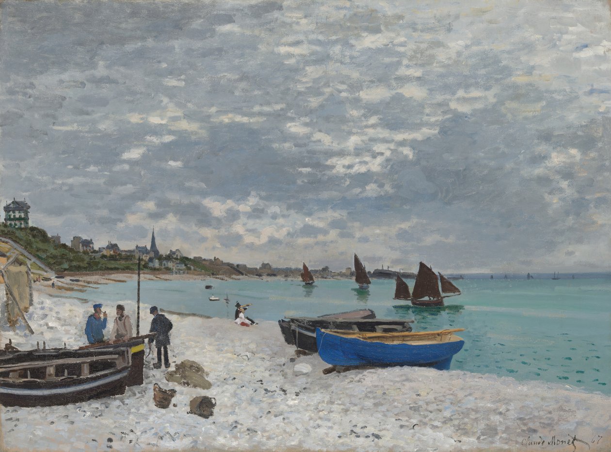 A Sainte-Adresse-i strand, 1867. alkotó: Claude Monet