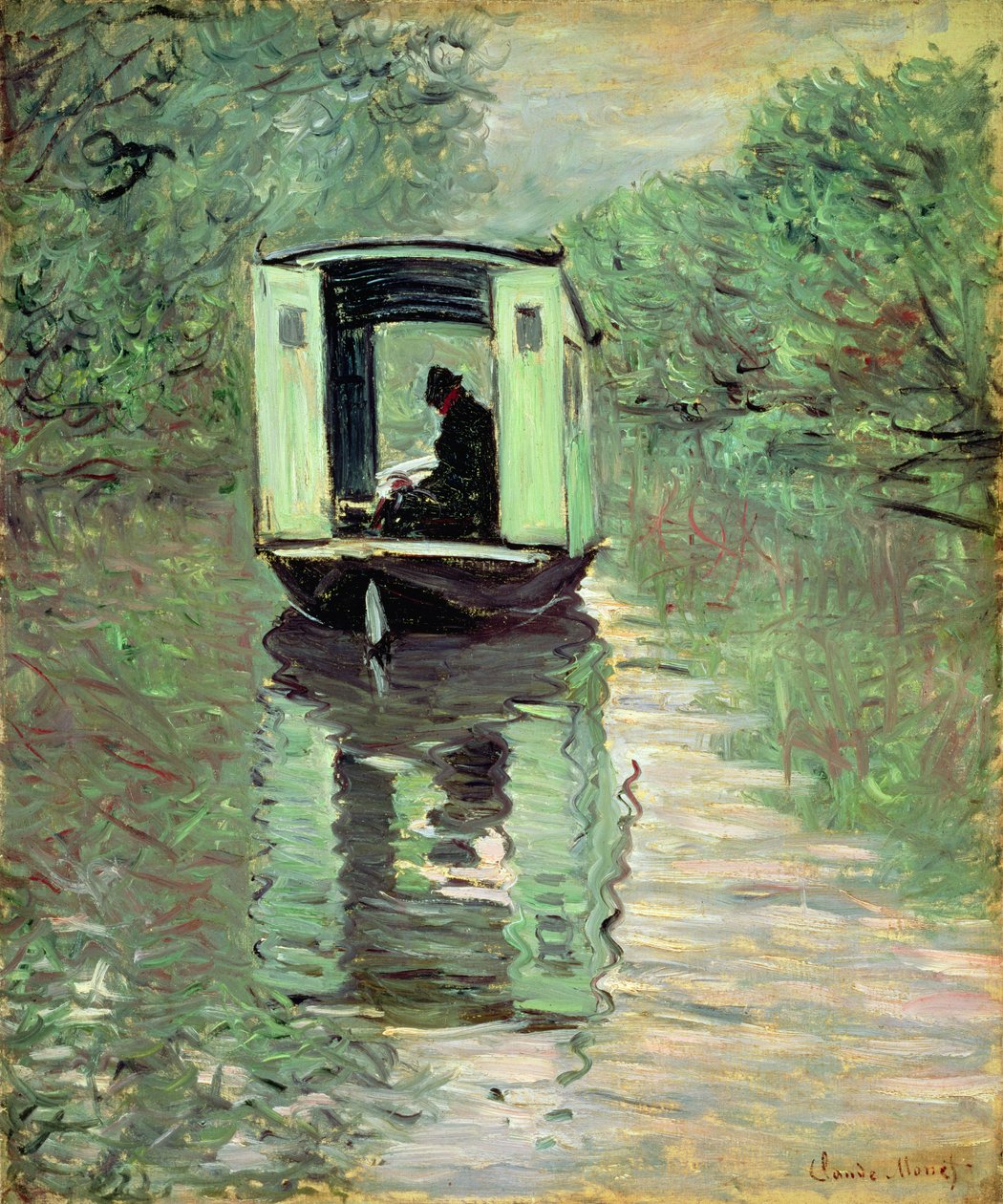 A hajóstúdió, 1876 alkotó: Claude Monet