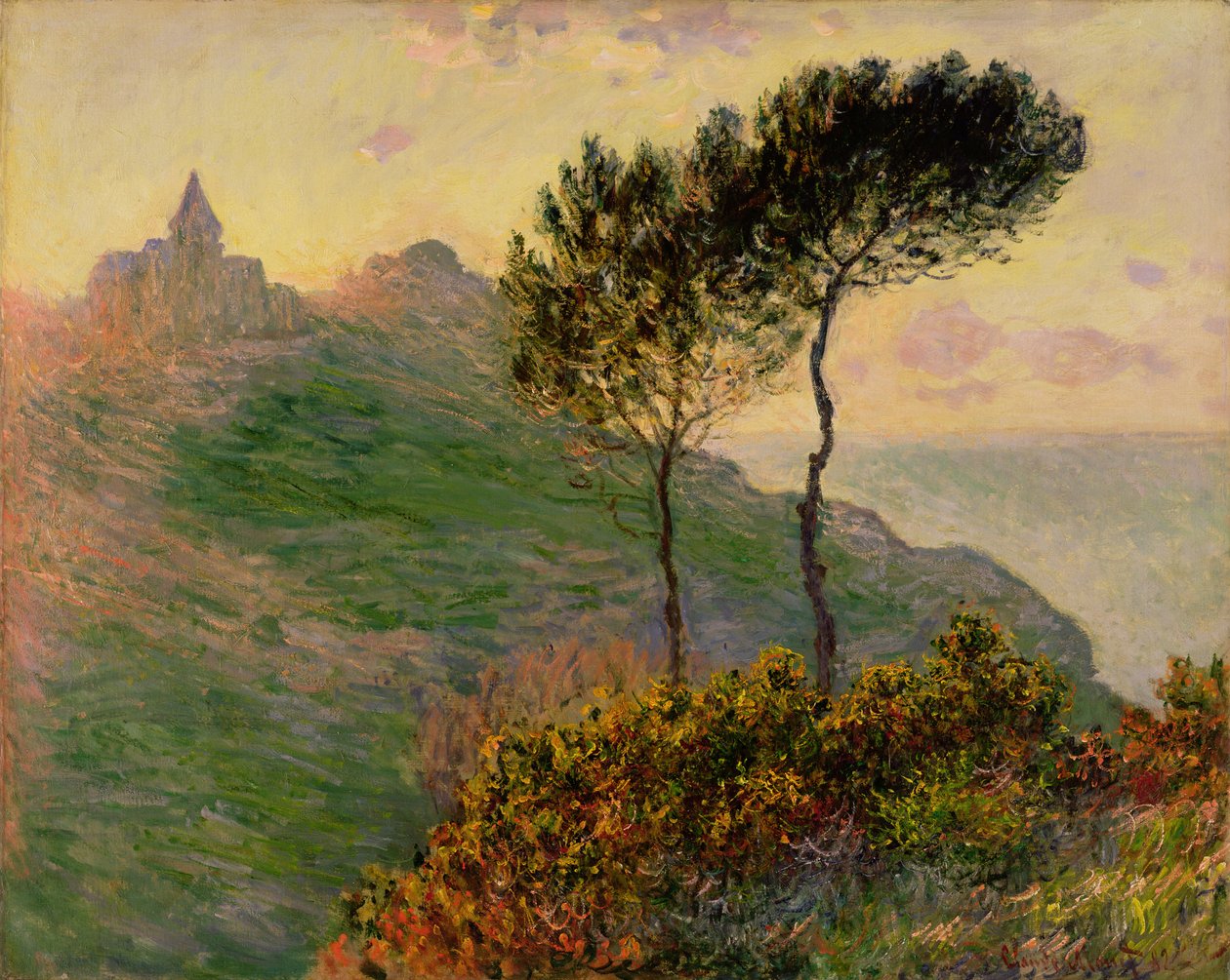 A varengeville-i templom a napfény ellen alkotó: Claude Monet