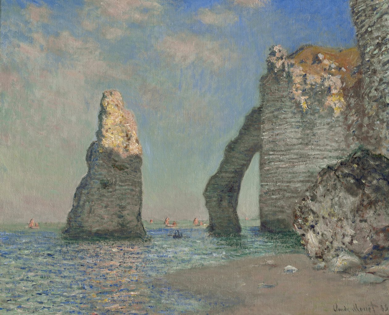 A sziklák Etretatban, 1885 alkotó: Claude Monet