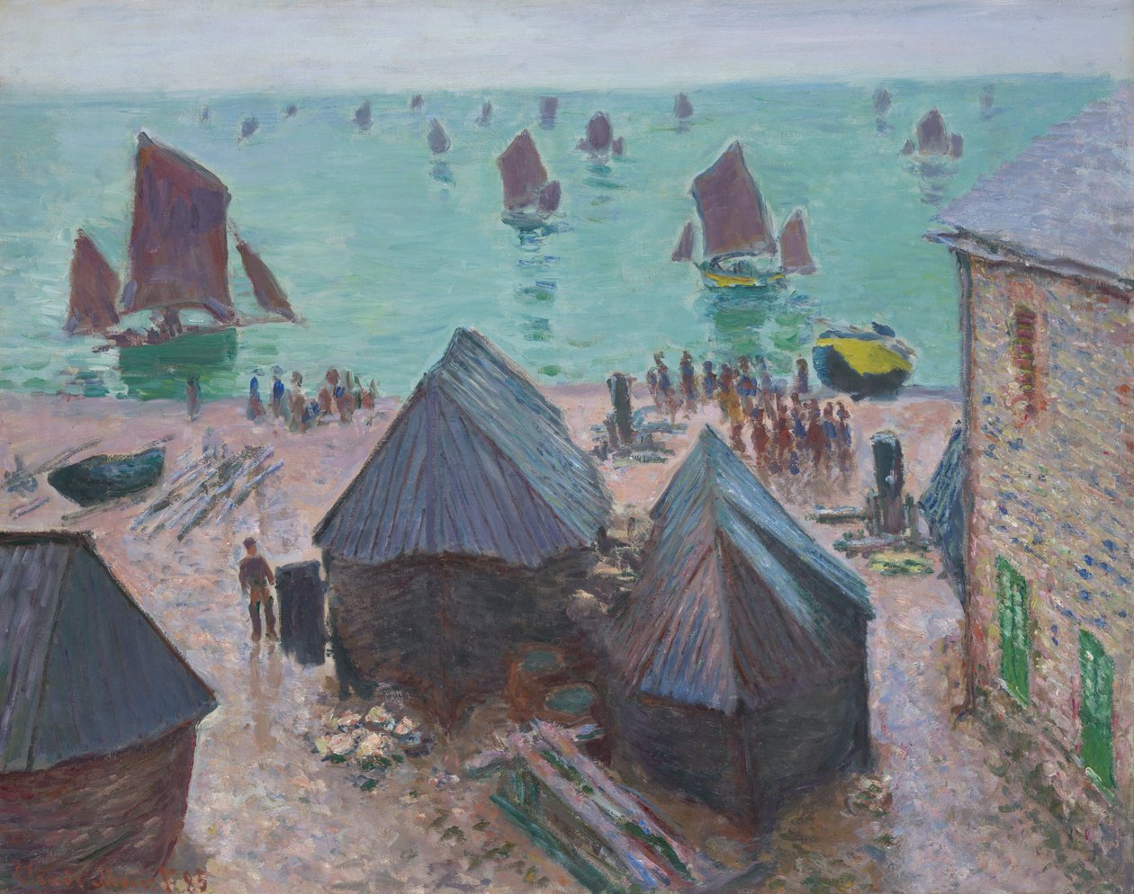 A hajók indulása, Étretat alkotó: Claude Monet