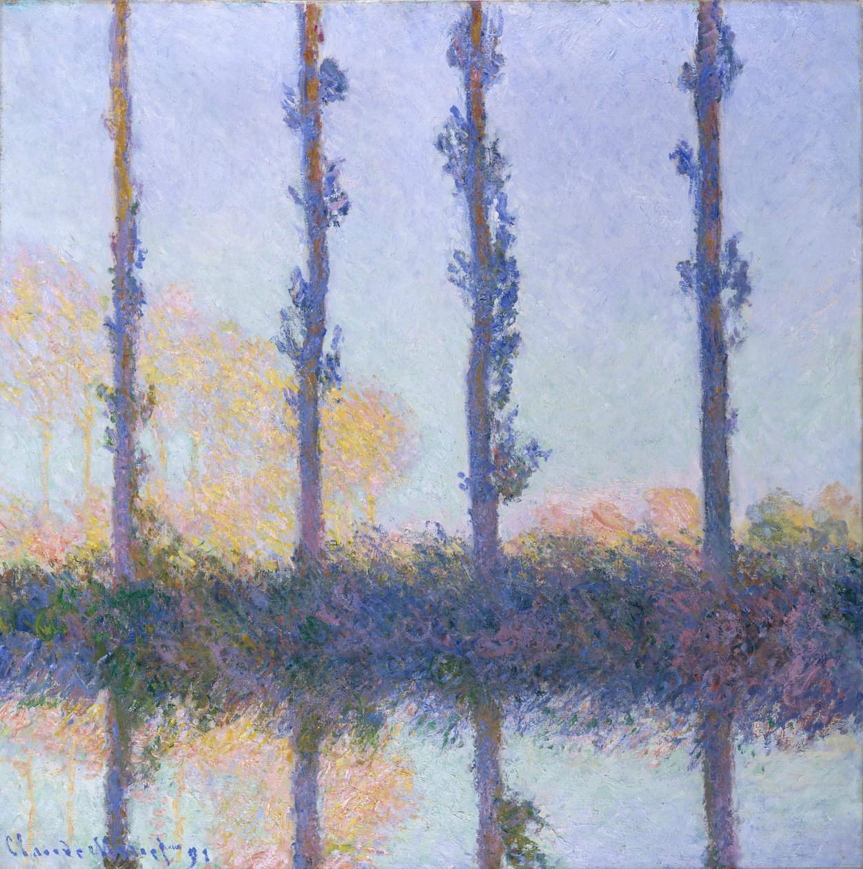 A négy fa, 1891 alkotó: Claude Monet