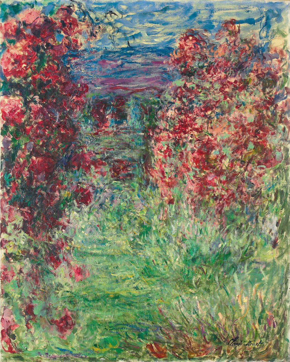 A Giverny-i ház a rózsák alatt; A ház a rózsákban, 1925 alkotó: Claude Monet