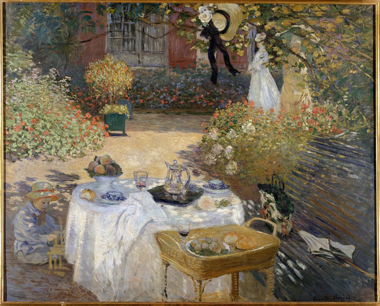 Az ebéd, Monet kertje Argenteuil-ban alkotó: Claude Monet