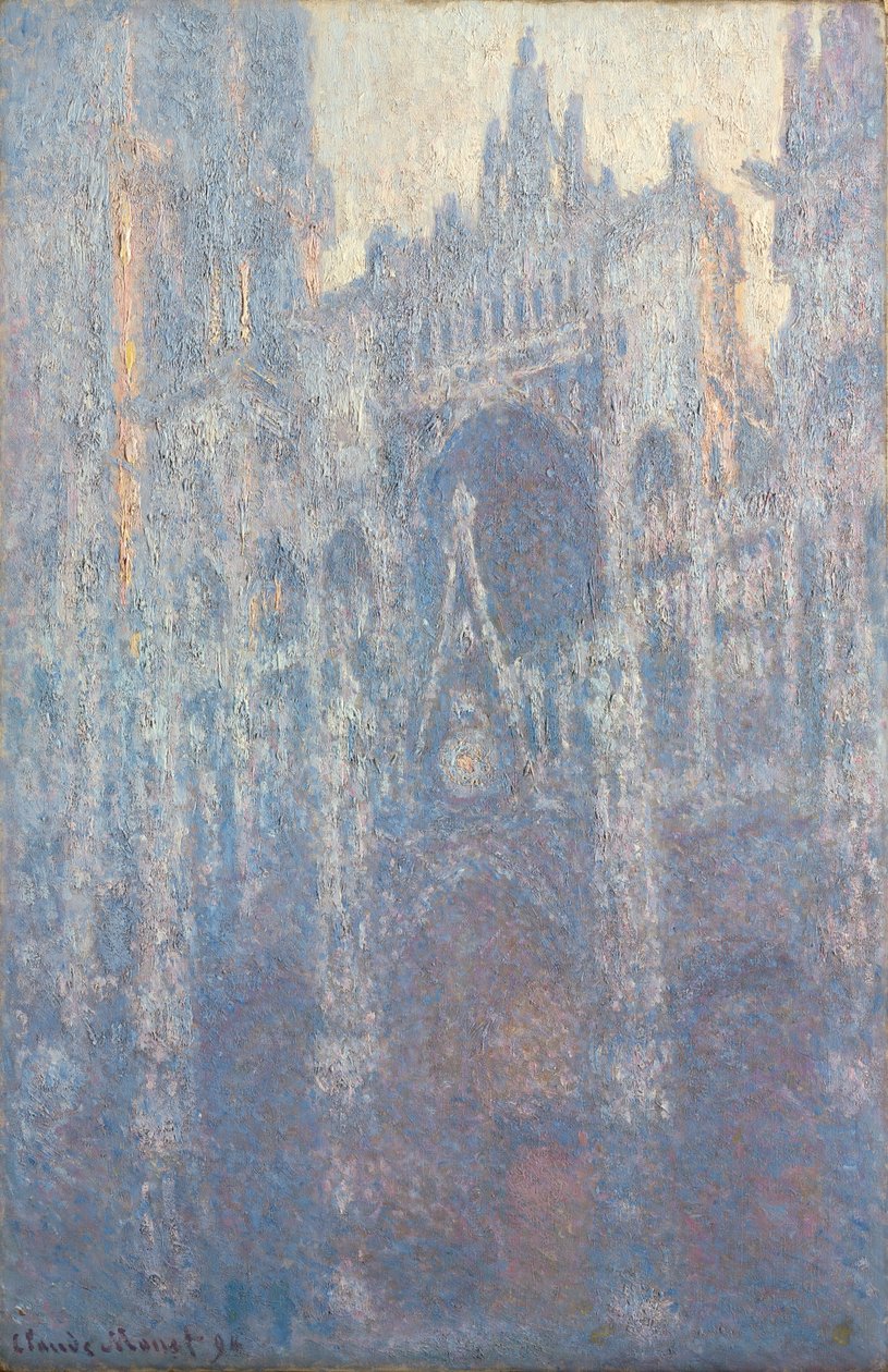A roueni katedrális portálja reggeli fényben alkotó: Claude Monet