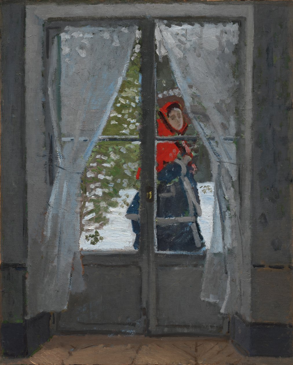 A vörös kendő alkotó: Claude Monet