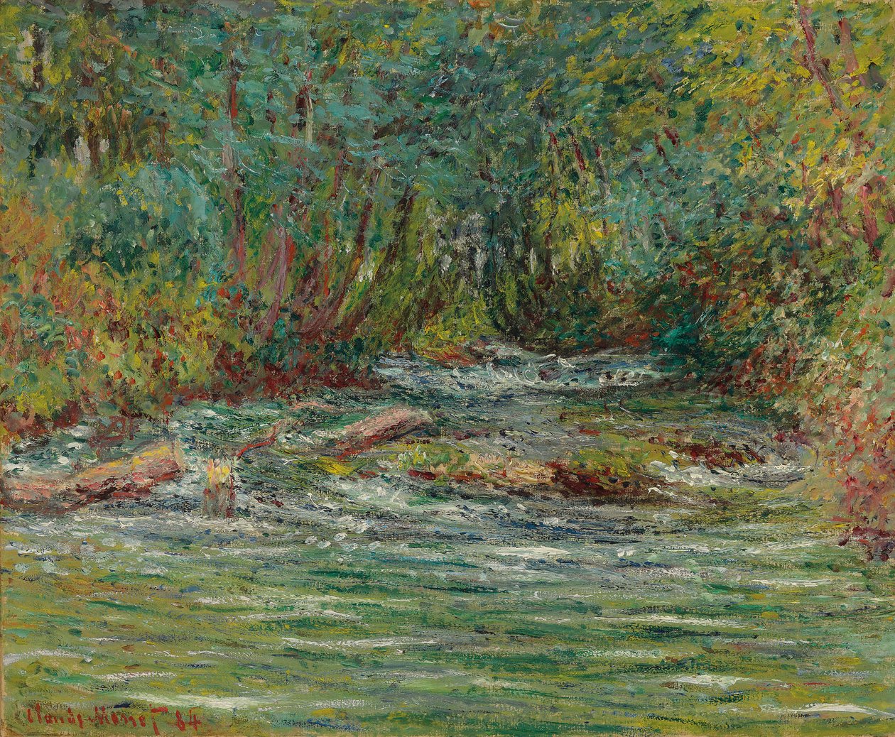 Az Epte folyó Givernyben, nyár; Az Epte folyó Givernyben, 1884 nyarán alkotó: Claude Monet