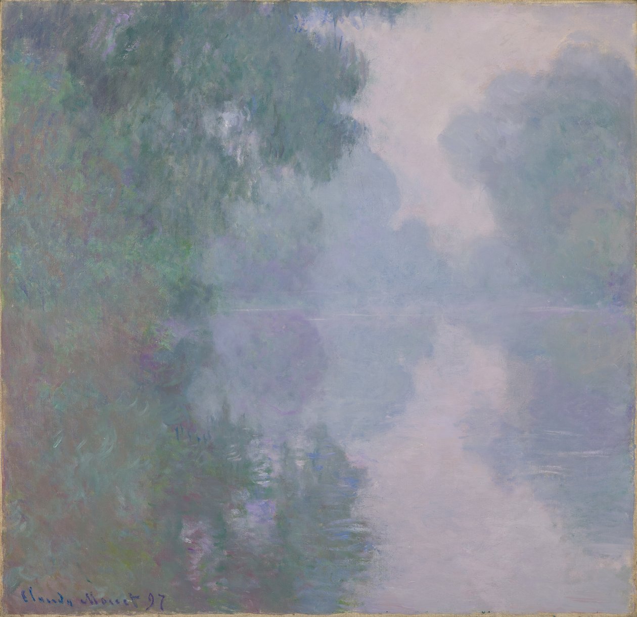 A Szajna Givernyben, Morning Mists, 1897 alkotó: Claude Monet
