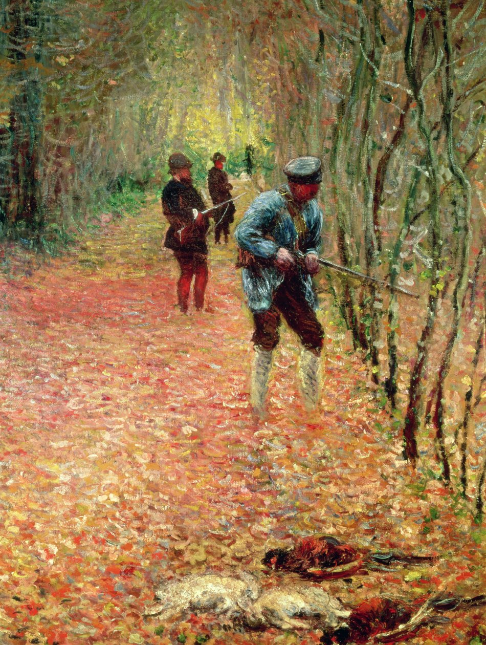 The Shoot, 1876 részlet a 82390-ből alkotó: Claude Monet